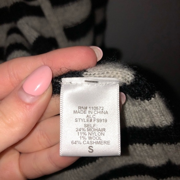 ALC Distressed Cashmere/Mohair Oversized Cardigan - Picture 9 of 9